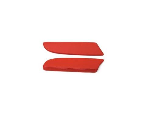 Corvette Leather Arm Rests Torch Red, 1997-2004