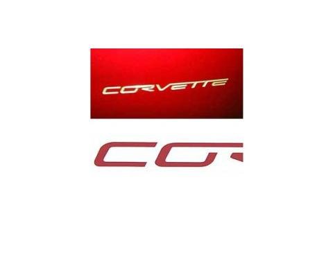 Corvette Dash or Rear Bumper Vinyl Lettering Kit, Red, 2005-2013