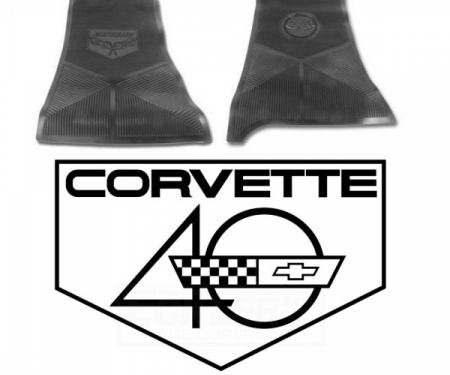 Legendary Auto Interiors Ltd Rubber Floor Mats, With 40th Anniversary Logo| 25-13664 Corvette 1993