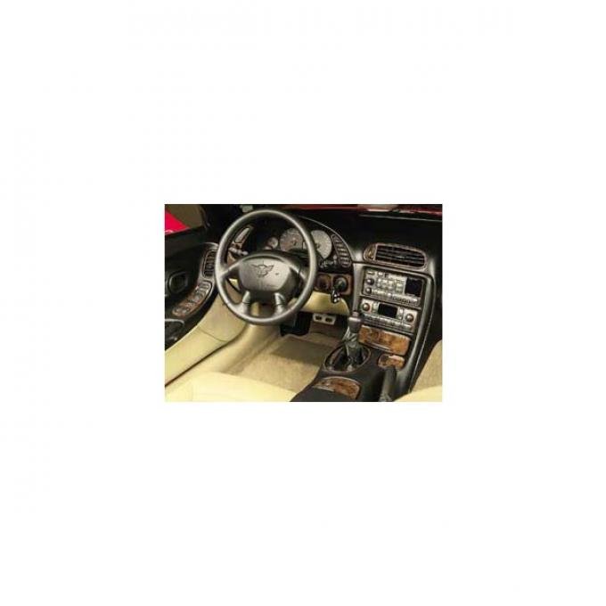 Corvette Dash & Trim Kit, Burlwood, 1997-2004