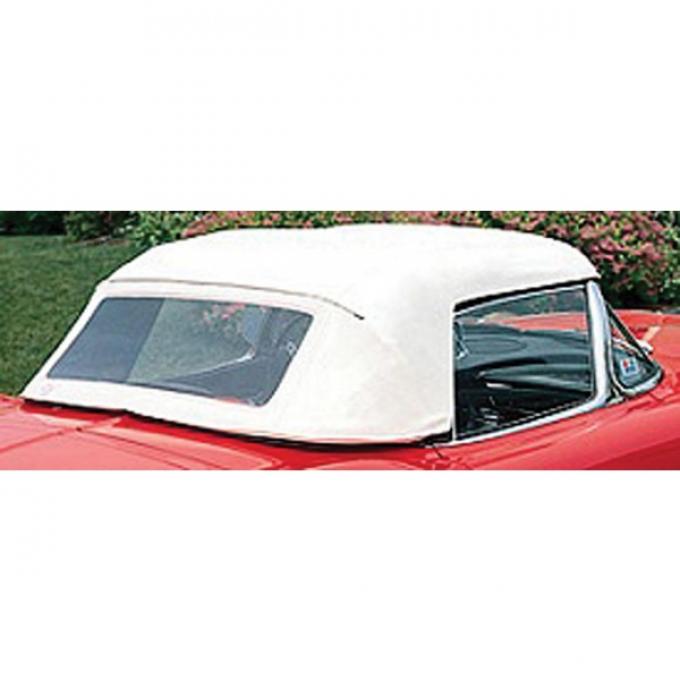 Corvette Convertible Top, Black, Sewn, 1956-1958