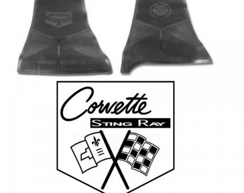 Legendary Auto Interiors Ltd Rubber Floor Mats, With C2 Logo| 25-13660 Corvette 1965