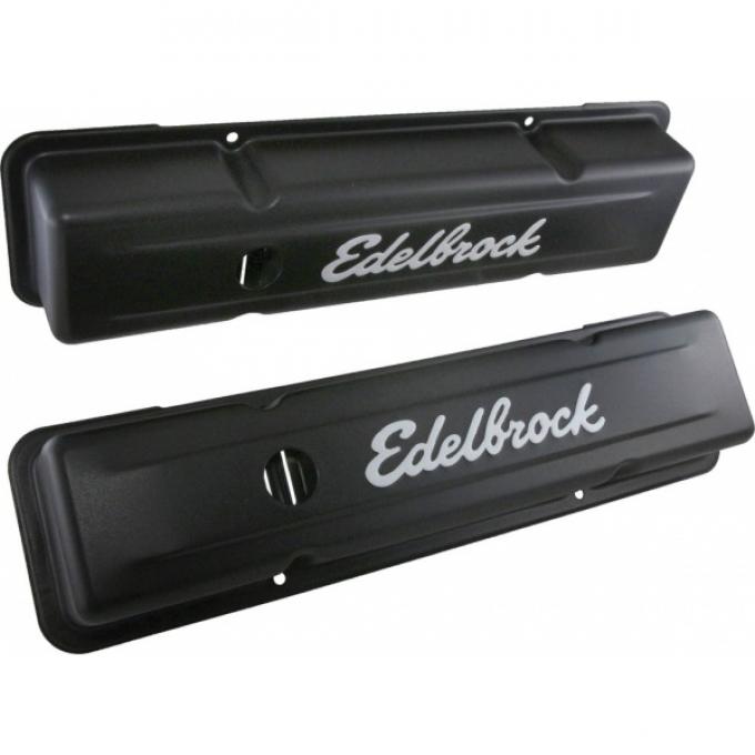 Edelbrock Signature Series Valve Covers, Small Block, Short Style, 1959-1986