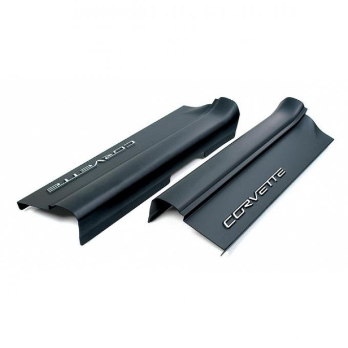 Corvette Sill Protectors, Sill Ease, Black, 2005-2013