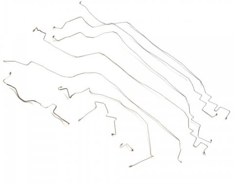 Corvette Brake Line Kit, Stainless Steel, 1990, 1993, 1998