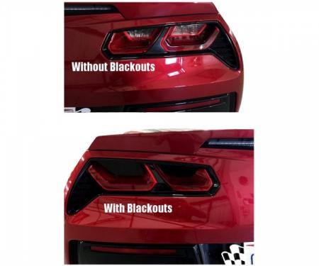 Corvette Acrylic Taillight Black Out Kit, 2014-2019