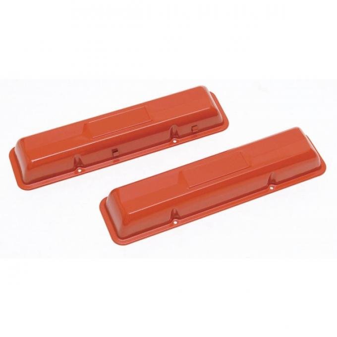 Corvette Valve Covers, Small Block, Orange, 1962-1966