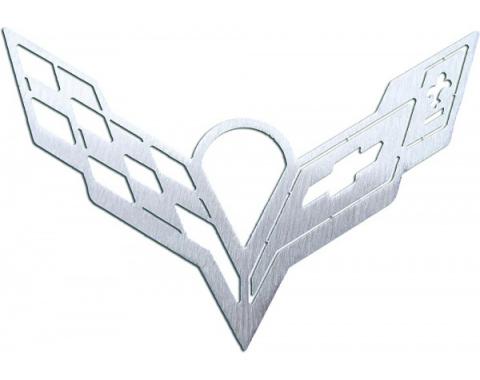 Corvette Christmas Ornament, With C7 Crossed Flag-Logo