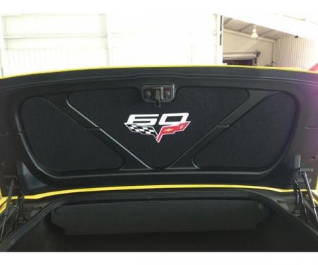 Corvette Trunk Lid Inner Liner, C6 60th Logo, Black, 3 Piece, 2013