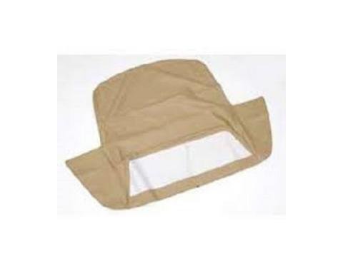 Corvette Convertible Cloth Top, With Hard Window & Heat Defroster, Light Beige, 1991-1994