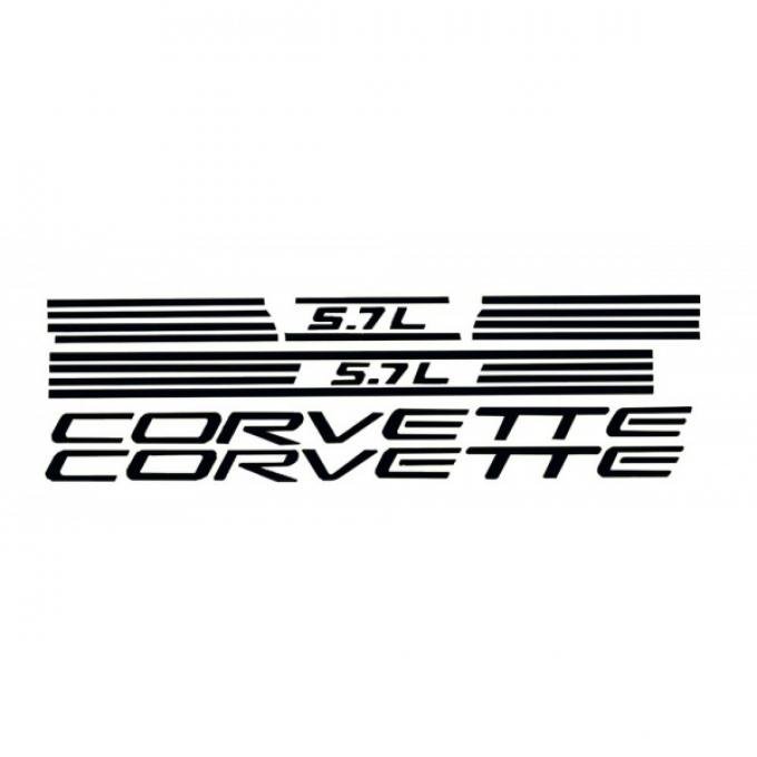 Corvette Fuel Rail Letter Kit, Black 1997-1998