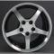 Corvette 18 X 10.5 C5 Style Deep Dish Reproduction Wheel, Black With Machined Face, 1988-2004