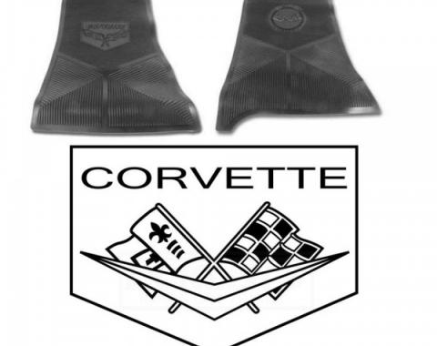 Legendary Auto Interiors Ltd Rubber Floor Mats, With C1 Logo| 25-13657 Corvette 1961