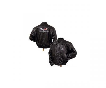 Corvette Lambskin Bomber Jacket, With C6 Logo | X-Large