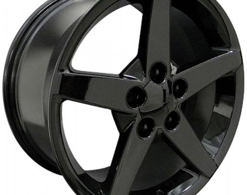 Corvette 17 X 8.5 C6 Style Reproduction Wheel, Black, 1988-2004