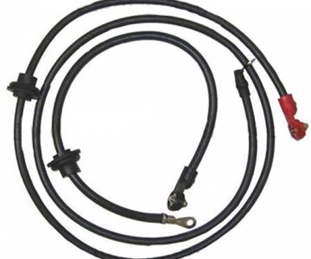 Corvette Battery Cables, Correct with Grommets, 1972-1974