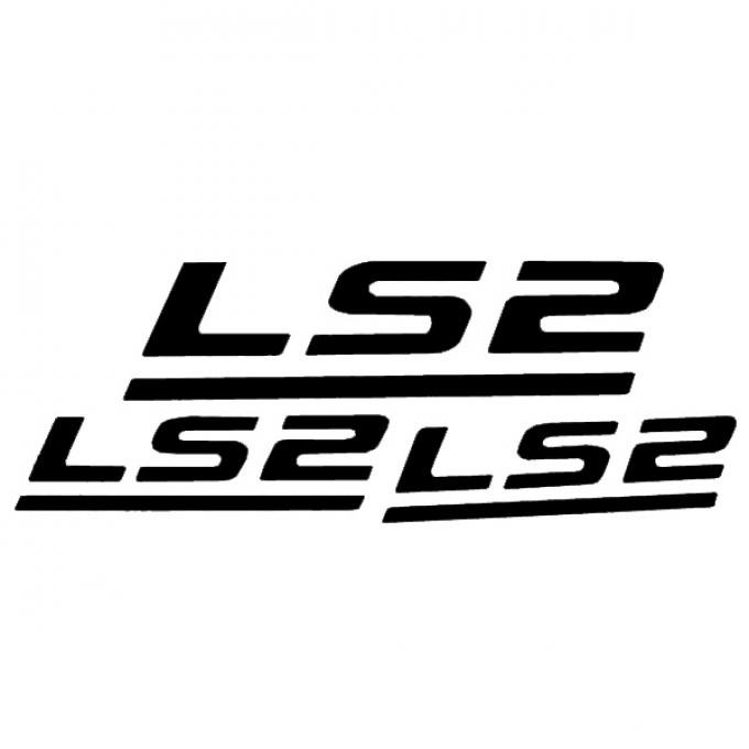 Corvette LS2 Decal Set, Black, 2005-2007