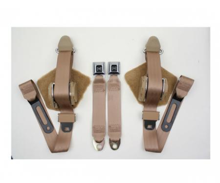 Seatbelt Solutions 1984-1996 Corvette Convertible Single Retractor Seat Belts, Push Button Buckle