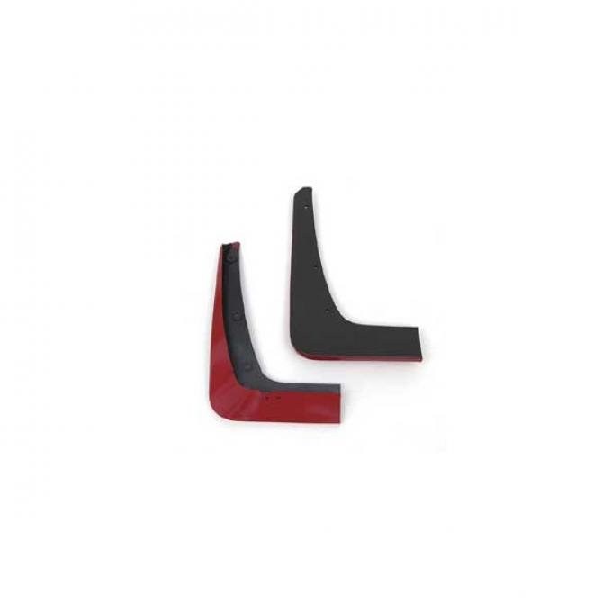Corvette Splash Guards, Body Contoured, Front, Victory Red,Altec, 2005-2009