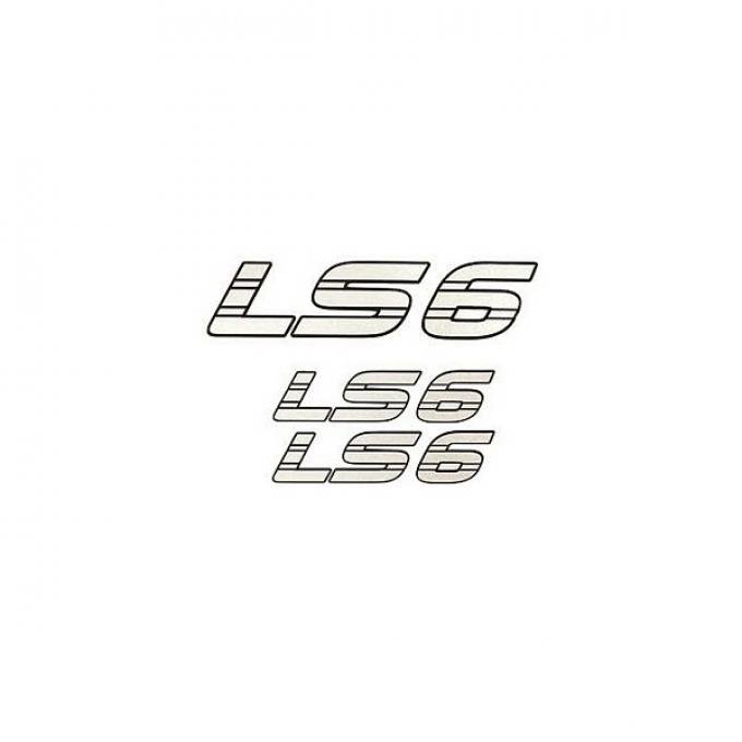 Corvette LS6 Decal Set, Silver Metallic, 2001-2003