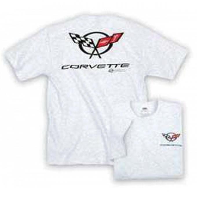 Corvette T-Shirt, Ash, Super Bold C5