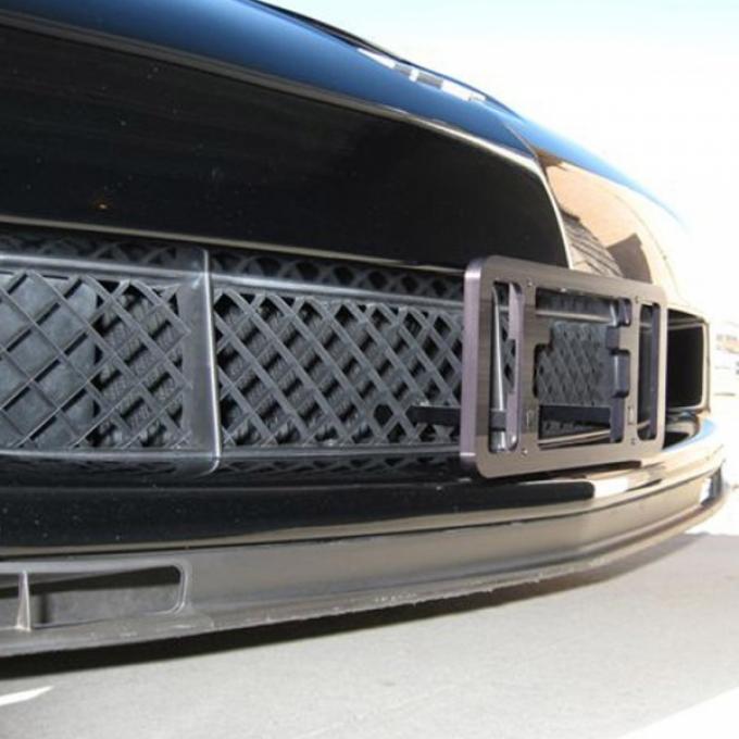 Corvette Aero Plate Front License Plate, Black Anodized, 2005-2013 (Except ZR1)