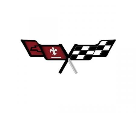 Corvette Decal, Crossed Flags, 1977-1979