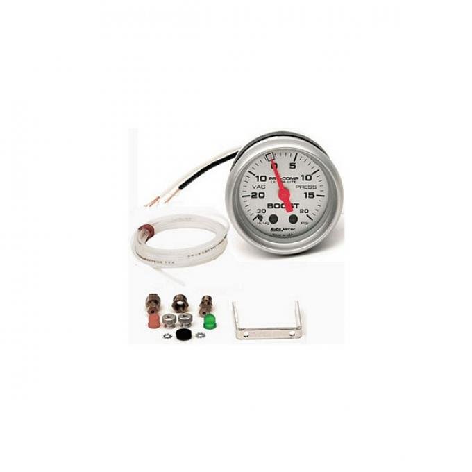 Corvette Boost Gauge, 30in/20PSI, AutoMeter, 1984-2002