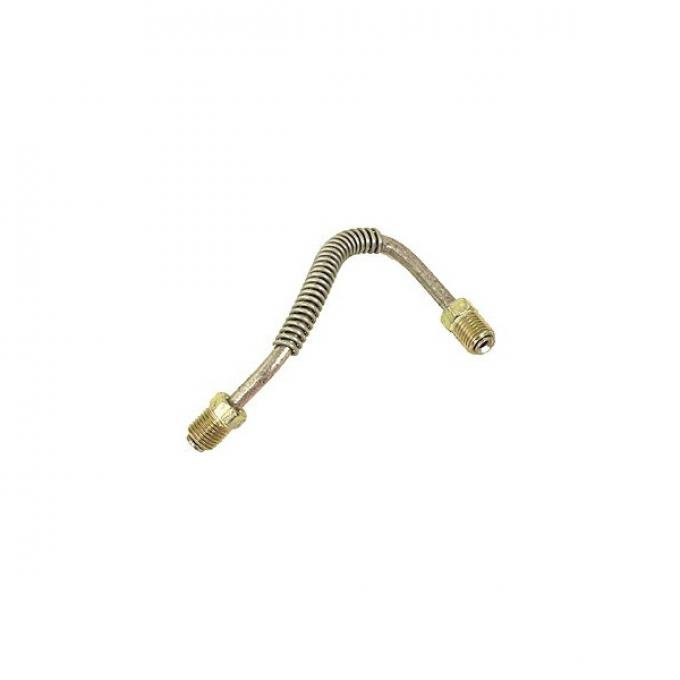 Corvette Brake Line, Left, Front, Block To Rubber Hose, Steel,1956-1962