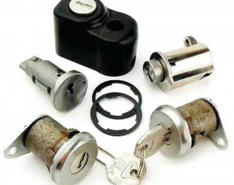 Max Performance Complete Lock Kit With Original Keys & Spare Tire Lock, Concours Correct| PY302A-66T Corvette 1966