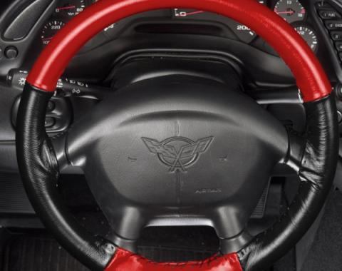 Corvette Steering Wheel Cover, Euro-Style, Two Color, Wheelskins, 1990-1993