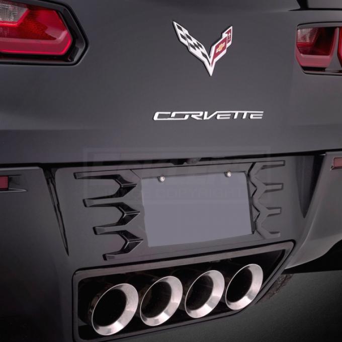 Corvette, Phantom Rear License Plate Frame, Body Color, 2014-2017