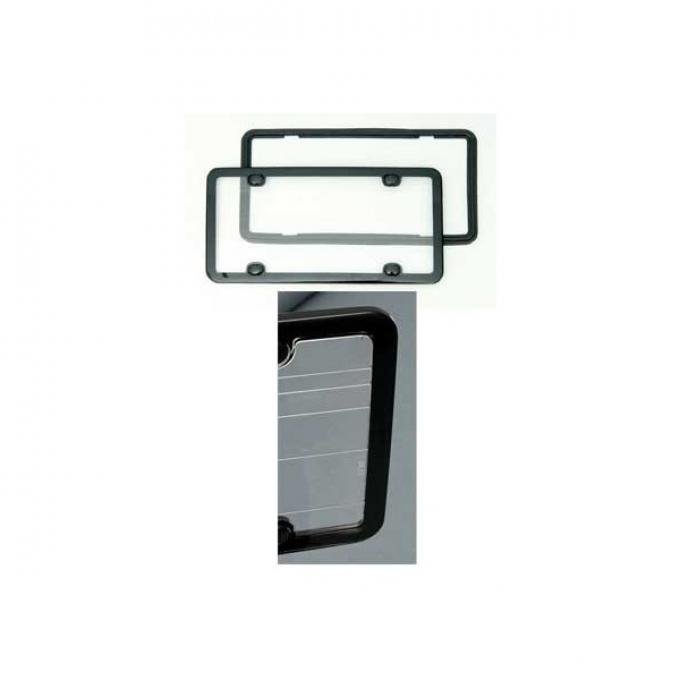 Corvette Clean Plate License Frame, Black, Altec