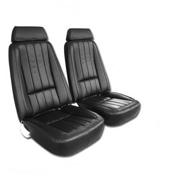CA 1969 Chevrolet Corvette Driver Leather Seat Covers 480620 | 59-96 Black