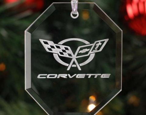 Corvette Crystal Ornament, Octagon Shape, 1997-2004 | Corvette Crystal Ornament, Octagon Shape, 2002-2004 Z06