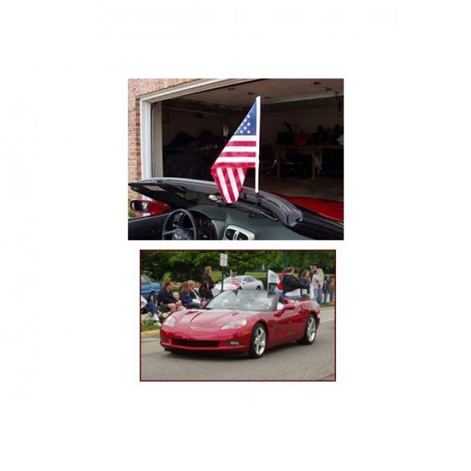 Corvette Flag Caddie, Windshield, Convertible, 2005-2011