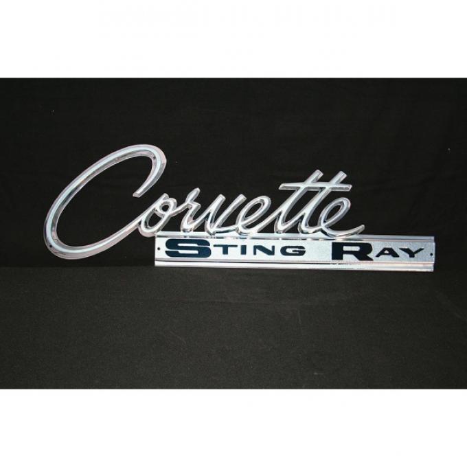 Corvette Metal Sign,Rear Emblem,Stingray,1963-1965