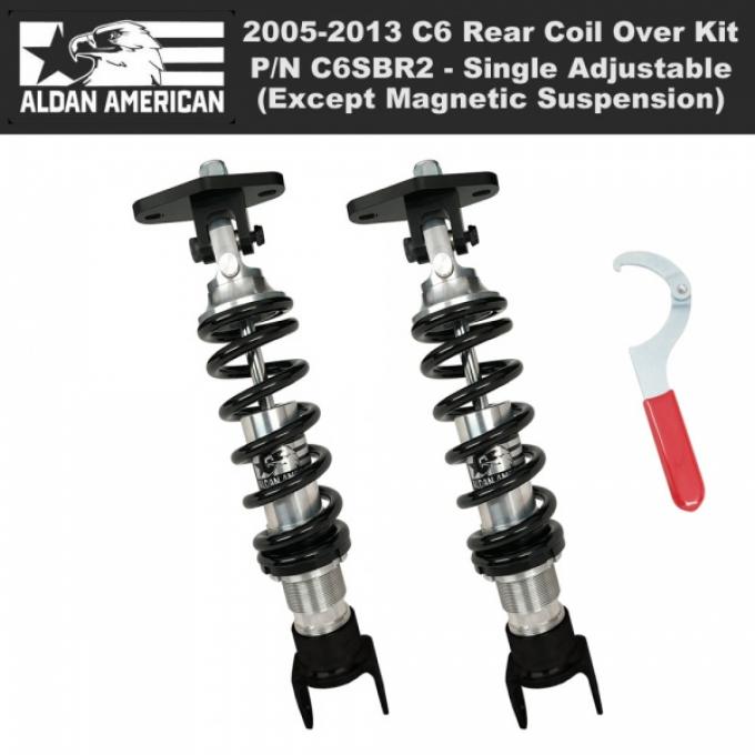 Aldan Phantom Series Single Adjustable Rear Coil Over Kit | C6SBR2 Corvette 2005-2013