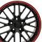 Corevtte 18 X 8.5 C6 ZR1 Reproduction Wheel, Black With RedBanding, 1988-2004