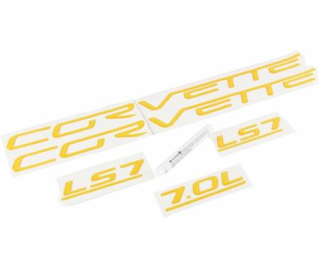 Corvette C6 LS7 Fuel Rail Letter Kit, 2006-2013 | Velocity Yellow