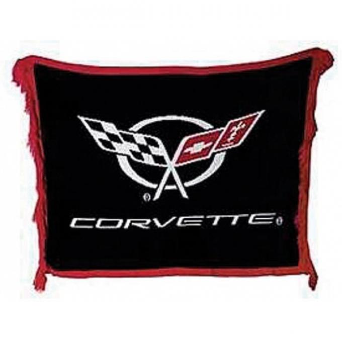 Corvette Woven Throw Blanket With C5 Logo