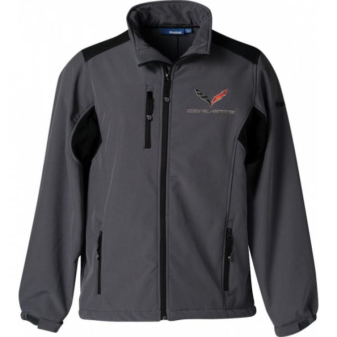 Corvette C7 Jacket, Men's Reebok Softshell Grey