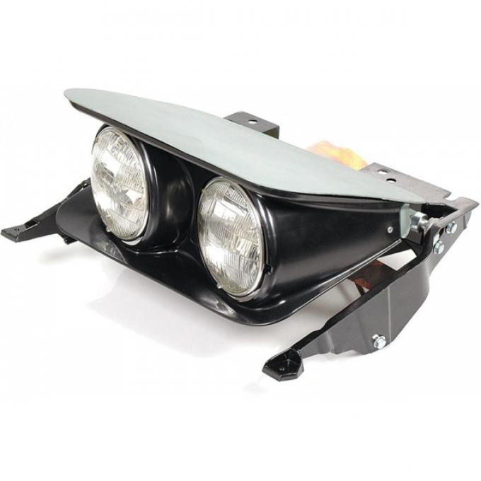 Corvette Headlight Assembly, Left, 1968-1974