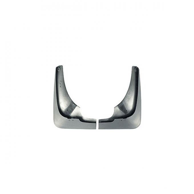 Corvette Splash Guards, Body Contoured, Rear, Quicksilver, Altec, 2001-2003