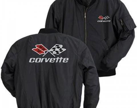 Corvette Jacket, Aviator, Black, With C3 Logo