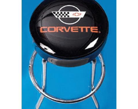Corvette Smaller Garage/Work Shop Size Stool, 24", With C4 Logo