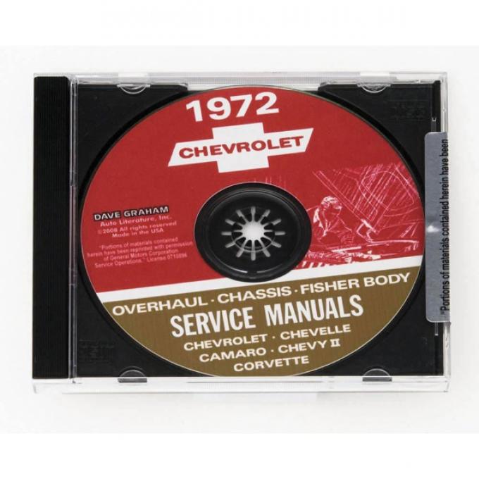 Corvette Service Manual On CD, 1972
