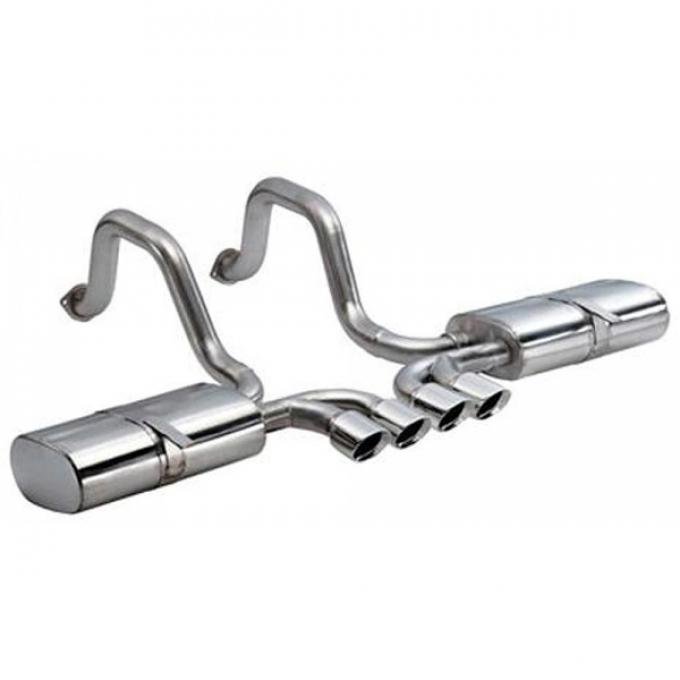 Corvette Exhaust System, CORSA, Indy With Tiger Shark Tips,1997-2004
