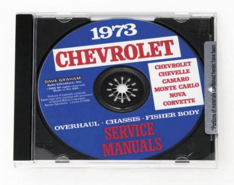 Corvette Service Manual On CD, 1973