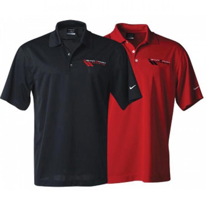 Corvette C6  Polo Shirt, Men's, Nike Golf Micro Pique, Grand Sport Emblem, Varsity Red